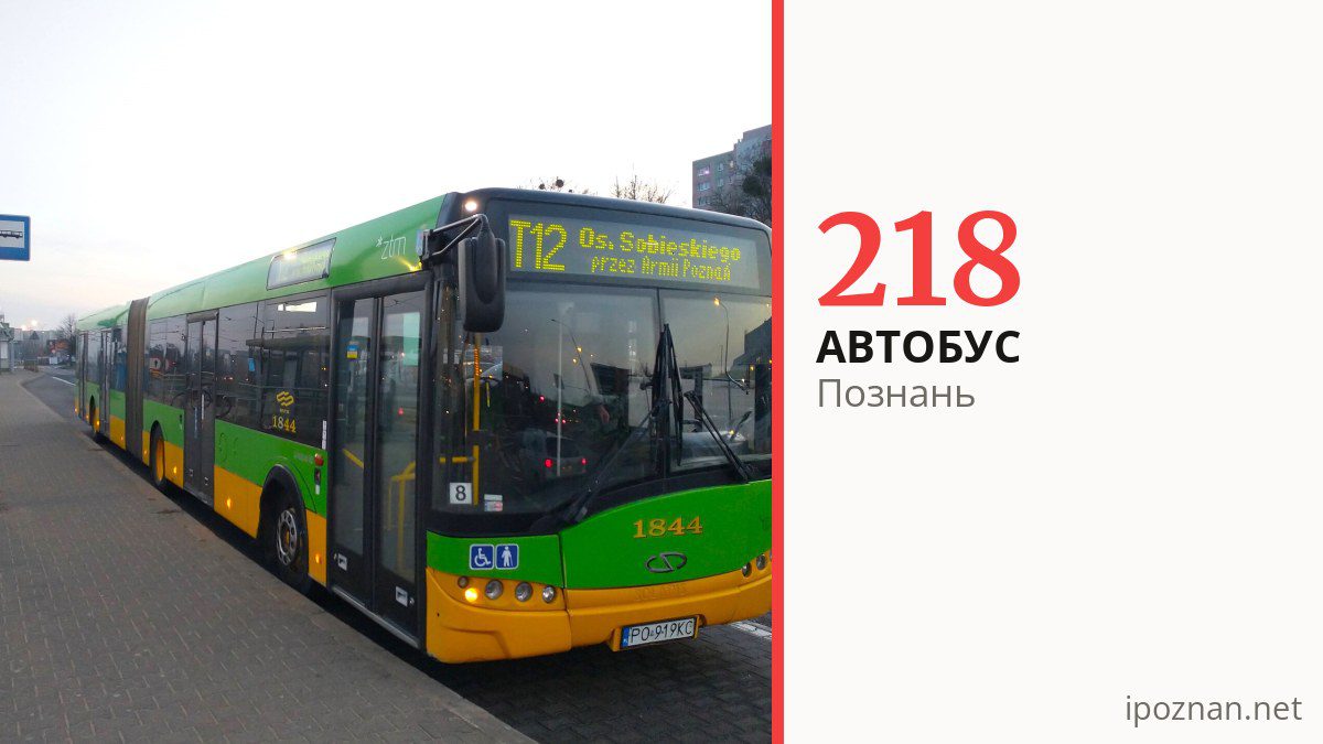 Ночной автобус 218 в Познани