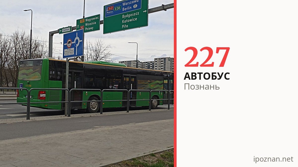 Ночной автобус 227 в Познани